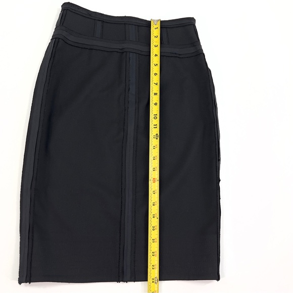 Robert Rodriguez Window Pane Straight Pencil Skirt Black - Picture 13 of 13